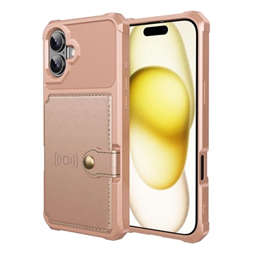 Funda de TPU con Tarjetero para iPhone 17 - Rosa