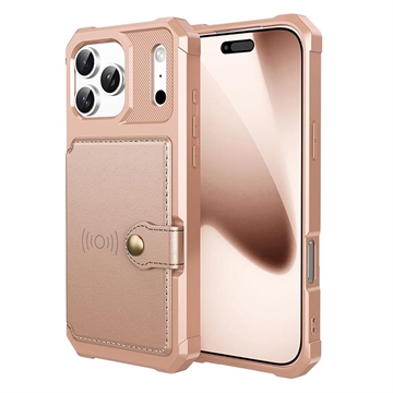 Funda de TPU con Tarjetero para iPhone 17 Pro Max - Rosa