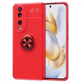 Carcasa de TPU con Soporte para Honor 90 - Rojo