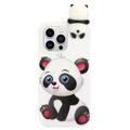 Carcasa de TPU Serie de Figuras 3D para iPhone 14 Pro - Lindo Panda