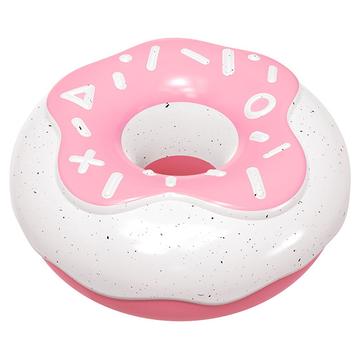 TTQ-1 Juguete masticable para perros con forma de donut que chirría - Rosa