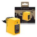 Cargador de pared Tactical Nett Warrior GaN 100W - 2x PD3.0 USB-C, QC3.0 USB-A - Amarillo