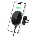 Tech-Protect A2 Magnetic Air Vent Car Holder / Qi Wireless Charger 15W - MagSafe Compatible - Negro