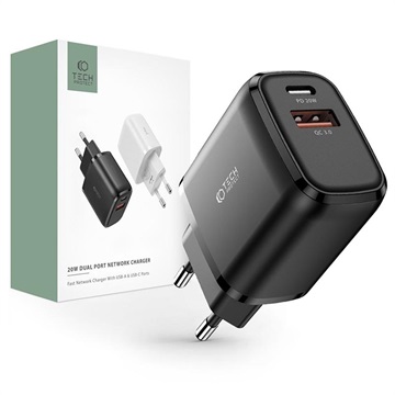 Cargador de Pared Tech-Protect C20W 2-Port - PD20W, QC3.0
