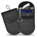 Tech-Protect KLR100 Estuche para llaves de coche con bloqueo RFID y tarjetero - Fibra de carbono - Negro