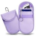 Tech-Protect KLR100 Estuche para llaves de coche con bloqueo RFID y tarjetero - Lavanda