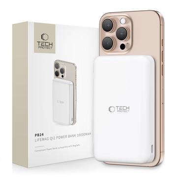 Tech-Protect PB24 LifeMag 10000mAh Magnetic Wireless Power Bank - 15W, QI2, MagSafe - Blanco