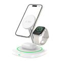 Tech-Protect QI15W-A46 Cargador inalámbrico 3 en 1 MagSafe con retroiluminación atmosférica