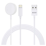 Tech-Protect UltraBoost 2in1 Magnetic Charging Cable & Lightning Cable - White