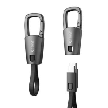 Tech-Protect UltraBoost DNA Llavero Cable USB-C - 60W PD, 17cm - Gris Hierro