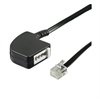 Adaptador de Teléfono RJ11 / TAE F - Negro