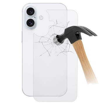 Protector de cubierta trasera de vidrio templado para iPhone 16 - 9H - Transparente