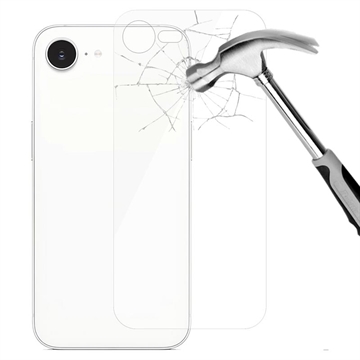 Protector de cubierta trasera de vidrio templado para iPhone 16e - 9H - Transparente