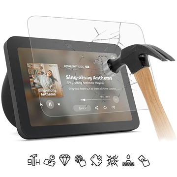 Protector de pantalla de vidrio templado para Amazon Echo Show 8 (2025) - 9H - Case Friendly - Transparente