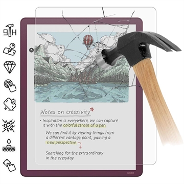 Protector de pantalla de vidrio templado para Amazon Kindle Scribe Colorsoft - 9H - Case Friendly - Transparente