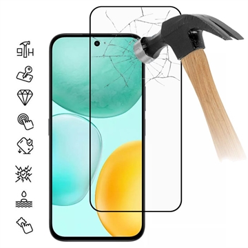 Honor X6c Full Cover Protector de pantalla de vidrio templado - 9H - Borde negro
