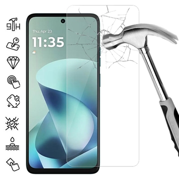 Protector de pantalla de vidrio templado para Motorola Moto G57 Power - 9H - Case Friendly - Transparente