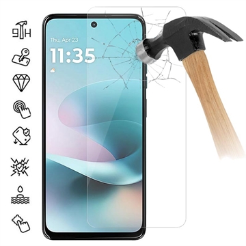 Protector de pantalla de vidrio templado para Motorola Moto G67 Power - 9H - Case Friendly - Transparente