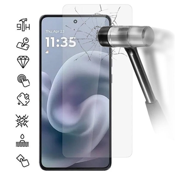Protector de pantalla de vidrio templado para Motorola Moto G86 Power - 9H - Case Friendly - Transparente
