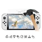 Protector de Pantalla de Cristal Templado - 9H para Nintendo Switch OLED - Case Friendly - Claro