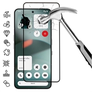 Protector de pantalla de vidrio templado para Nothing Phone (3) - 9H - Case Friendly - Borde negro
