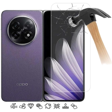 Protector de pantalla de vidrio templado para Oppo Find N5 - 9H - Case Friendly - Transparente