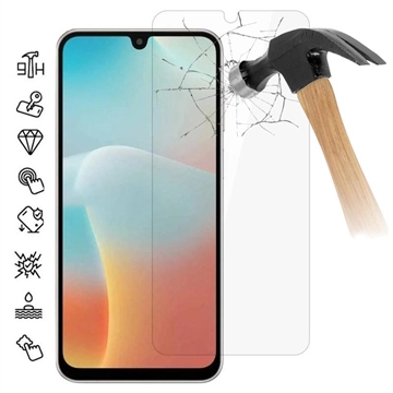 Protector de pantalla de vidrio templado para Samsung Galaxy M16/F16 - 9H - Case Friendly - Transparente