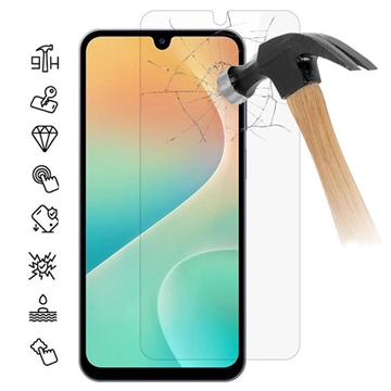 Protector de pantalla de vidrio templado para Samsung Galaxy M36 - 9H - Case Friendly - Transparente
