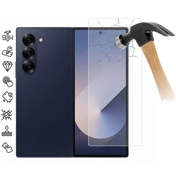 Protector de pantalla de vidrio templado para Samsung Galaxy Z Fold7 - 9H - Case Friendly - Transparente