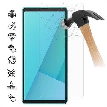 Protector de pantalla de vidrio templado para Sony Xperia 10 VII - 9H - Case Friendly - Transparente