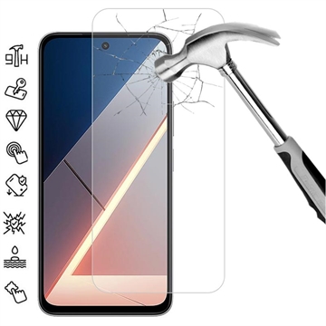 Protector de pantalla de vidrio templado para Xiaomi Poco M7 4G - 9H - Case Friendly - Transparente