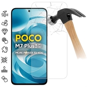 Protector de pantalla de vidrio templado para Xiaomi Poco M7 Plus - 9H - Case Friendly - Transparente