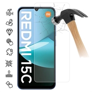 Protector de pantalla de vidrio templado para Xiaomi Redmi 15C - 9H - Case Friendly - Transparente
