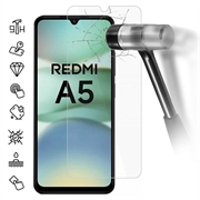 Protector de pantalla de vidrio templado para Xiaomi Redmi A5 4G/Poco C71 - 9H - Case Friendly - Transparente