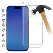 Protector de pantalla de vidrio templado para iPhone 17 Air - 9H - Case Friendly - 2 Udds. - Transparente