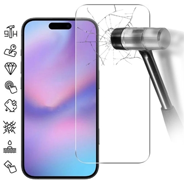 Protector de pantalla de vidrio templado para iPhone 17 Pro - 9H - Case Friendly - Transparente