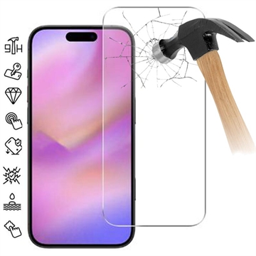 Protector de pantalla de vidrio templado para iPhone 17 Pro Max - 9H - Case Friendly - 2 Udds.