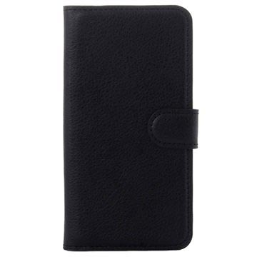 Funda con Textura para Samsung Galaxy S6 - Estilo Cartera - Negro