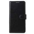 Funda con Textura para Huawei P10 - Estilo Cartera - Negro