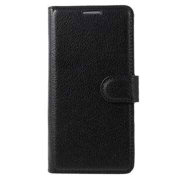 Funda con Textura para Huawei P10 - Estilo Cartera - Negro