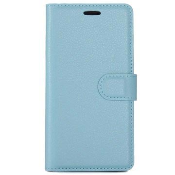 Funda con Textura para Huawei P10 - Estilo Cartera - Azul