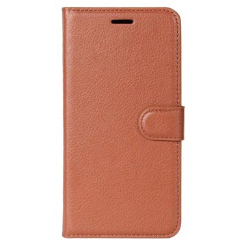 Funda con Textura para Huawei Honor 9 - Estilo Cartera - Marrón