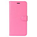 Funda con Textura para Huawei Honor 9 - Estilo Cartera - Rosa Fuerte