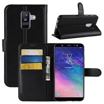 Funda para Samsung Galaxy A6+ (2018) - Estilo Cartera - Negro