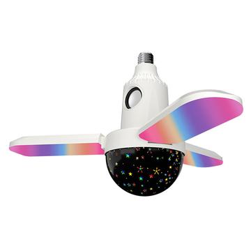 Lámpara LED de techo plegable de tres hojas con altavoz Bluetooth - Cielo estrellado