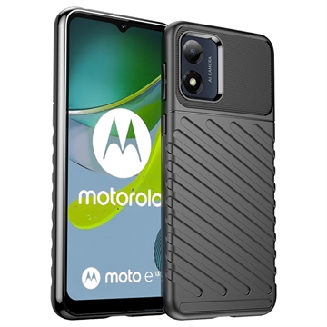 Carcasa de TPU Thunder Series para Motorola Moto E13 - Negro