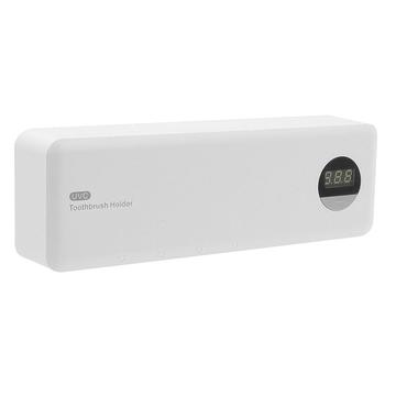 Esterilizador UV para cepillos de dientes con sensor automático y pantalla digital - Blanco
