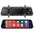 Dash Cam táctil de doble lente con CarPlay - 9.66" - Negro