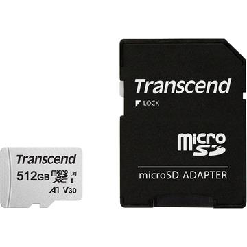 Transcend 300S microSDXC Tarjeta de Memoria con Adaptador SD TS512GUSD300S-A - 512GB
