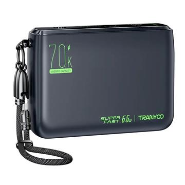 Tranyoo T-L7 70000mAh Power Bank - 65W PD, 2x USB-A, 2x USB-C - Negro